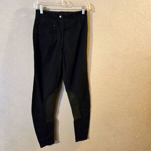 Ariat Womens Black Equestrian Riding Breeches Size 24L
